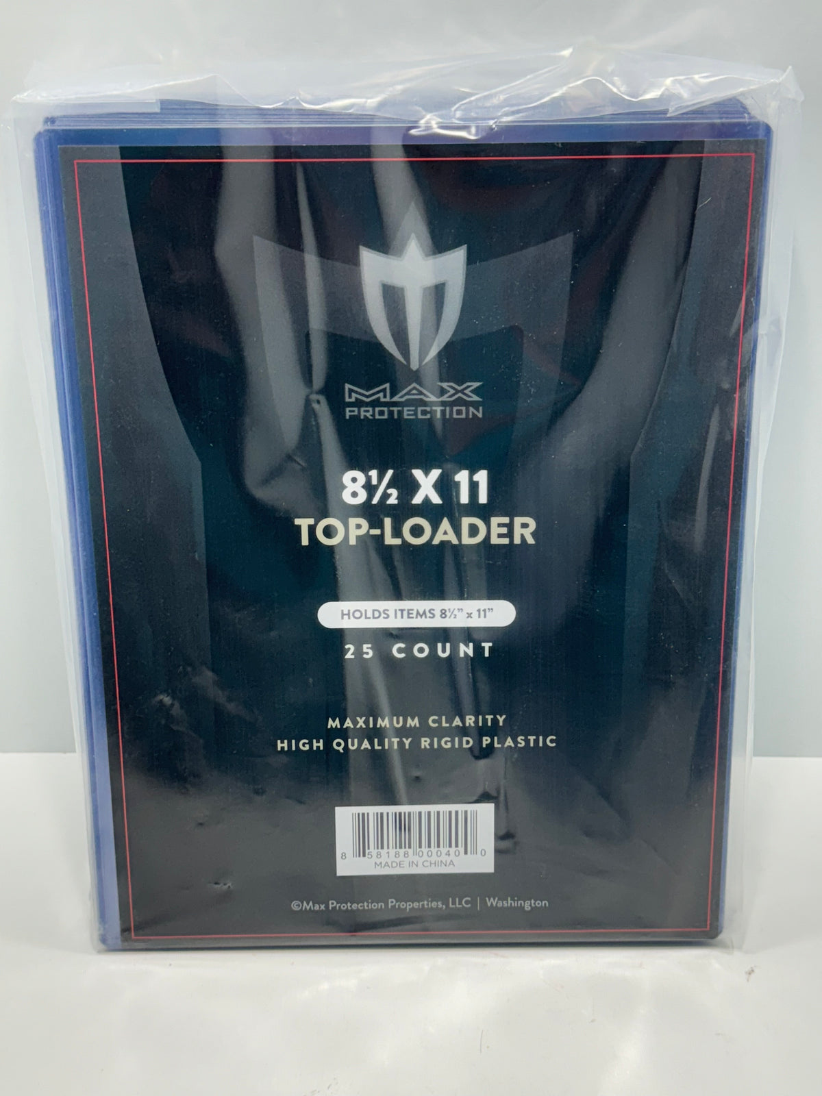 Max Protection 8 1/2 X11 Top-Loader