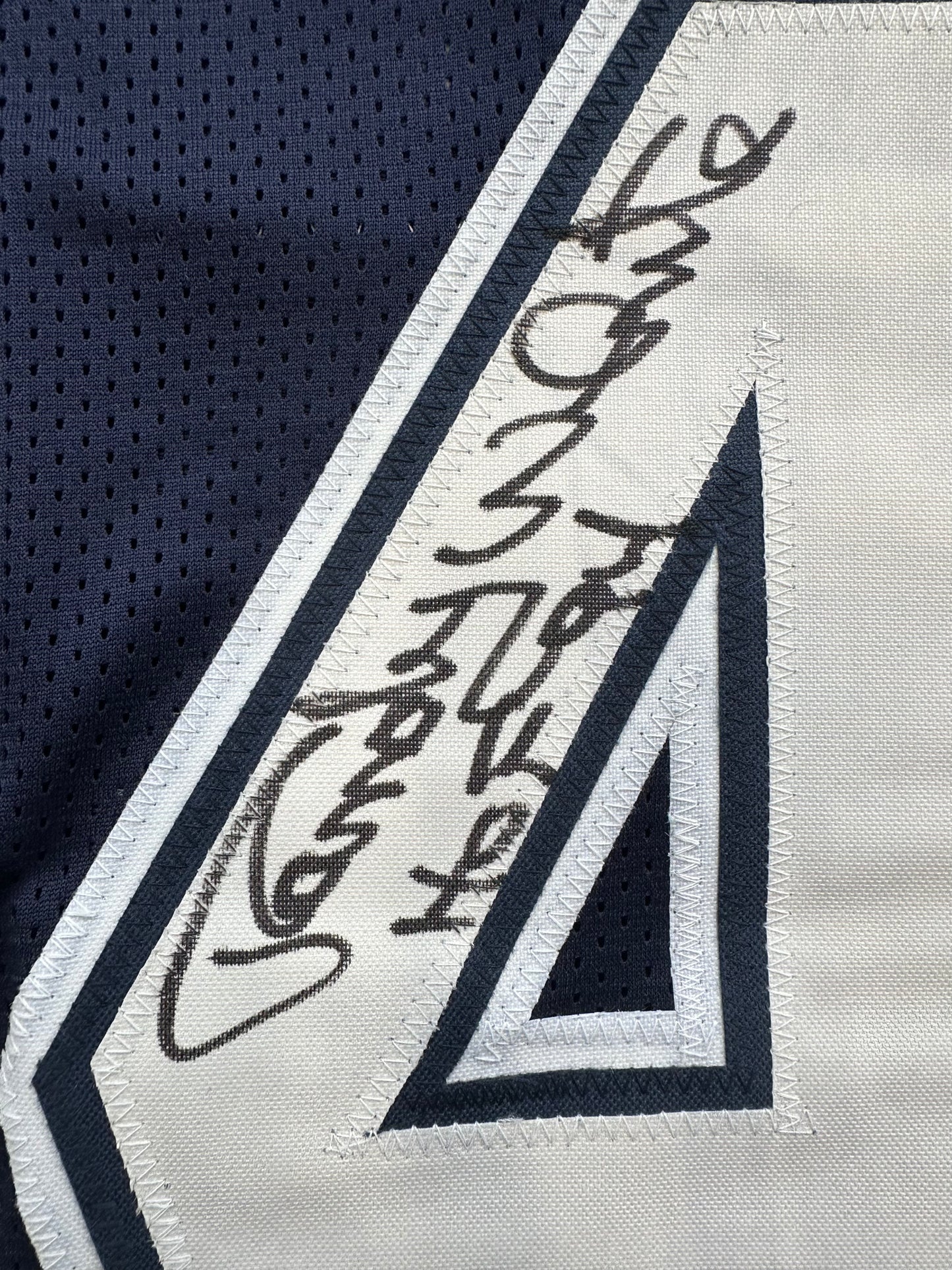RANDY WHITE DALLAS COWBOYS SIGNED BLUE JERSEY w/HOF 94 INSCRIPTION BAS