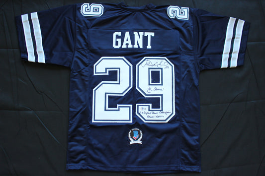 KENNETH KENNY GANT DALLAS COWBOYS SIGNED ROAD JERSEY Large w/INSCs BAS COA