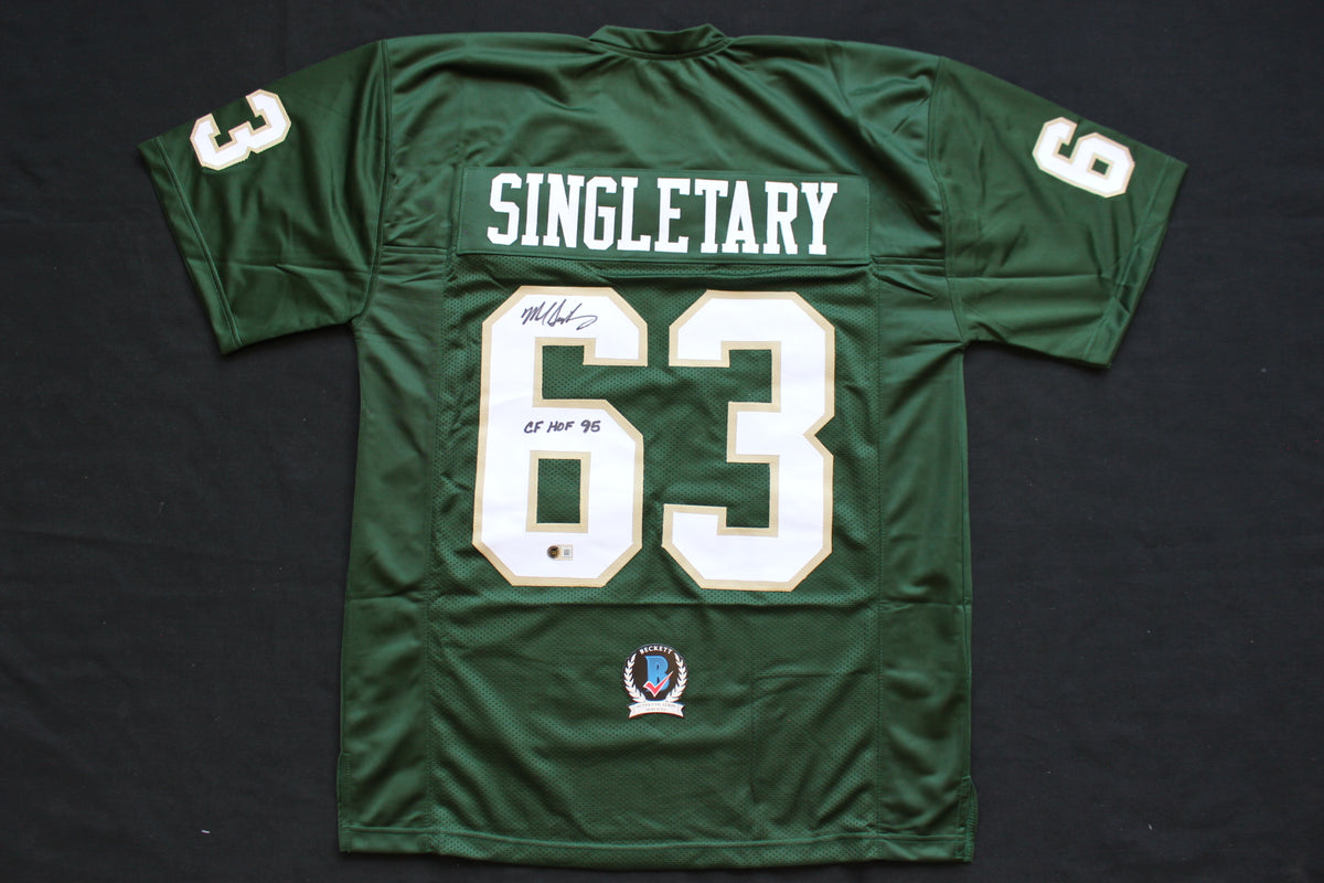 MIKE SINGLETARY BAYLOR BEARS SIGNED ROAD JERSEY w/CFHOF95 Bears BAS
