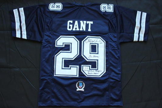 KENNETH KENNY GANT DALLAS COWBOYS SIGNED ROAD JERSEY Large w/INSCs BAS COA