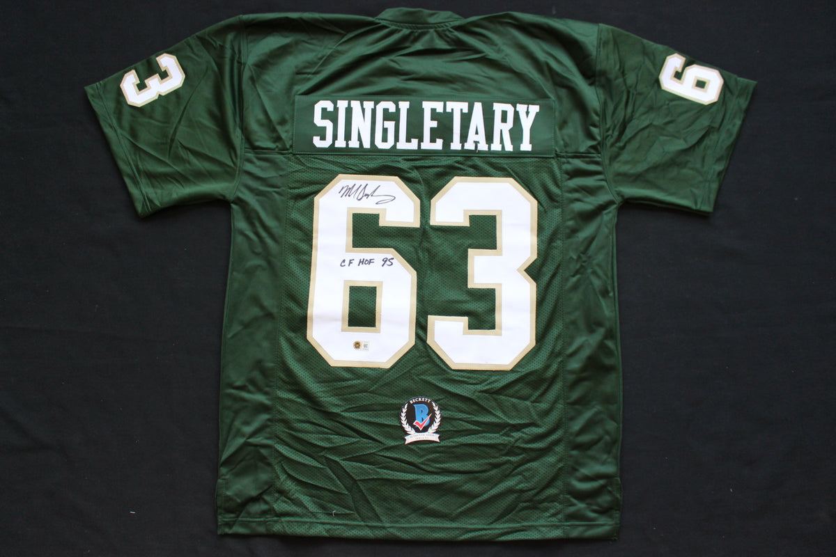 MIKE SINGLETARY BAYLOR BEARS SIGNED ROAD JERSEY w/CFHOF95 Bears BAS