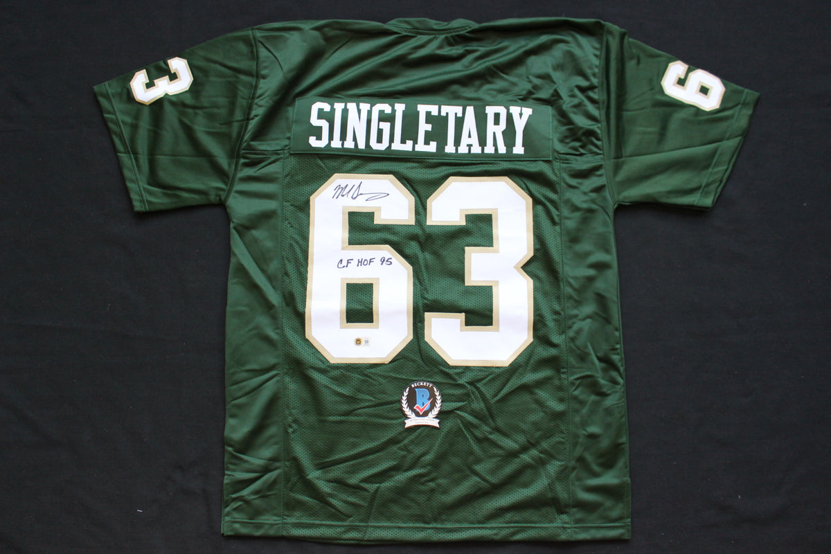 MIKE SINGLETARY BAYLOR BEARS SIGNED ROAD JERSEY w/CFHOF95 Bears BAS