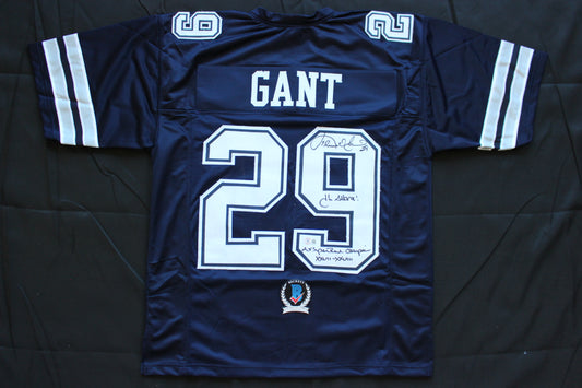 KENNETH KENNY GANT DALLAS COWBOYS SIGNED ROAD JERSEY Large w/INSCs BAS COA