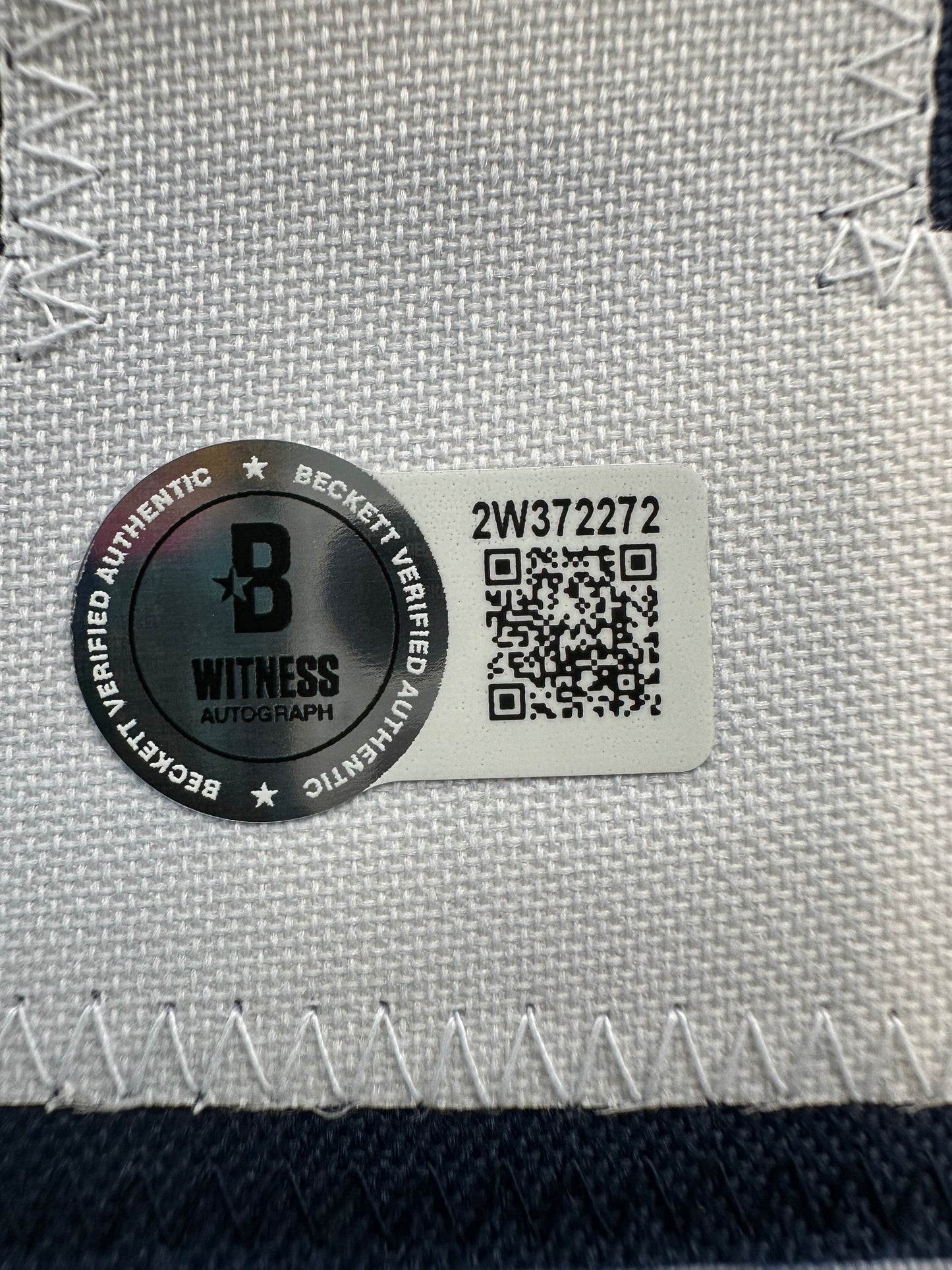 RANDY WHITE DALLAS COWBOYS SIGNED BLUE JERSEY w/HOF 94 INSCRIPTION BAS