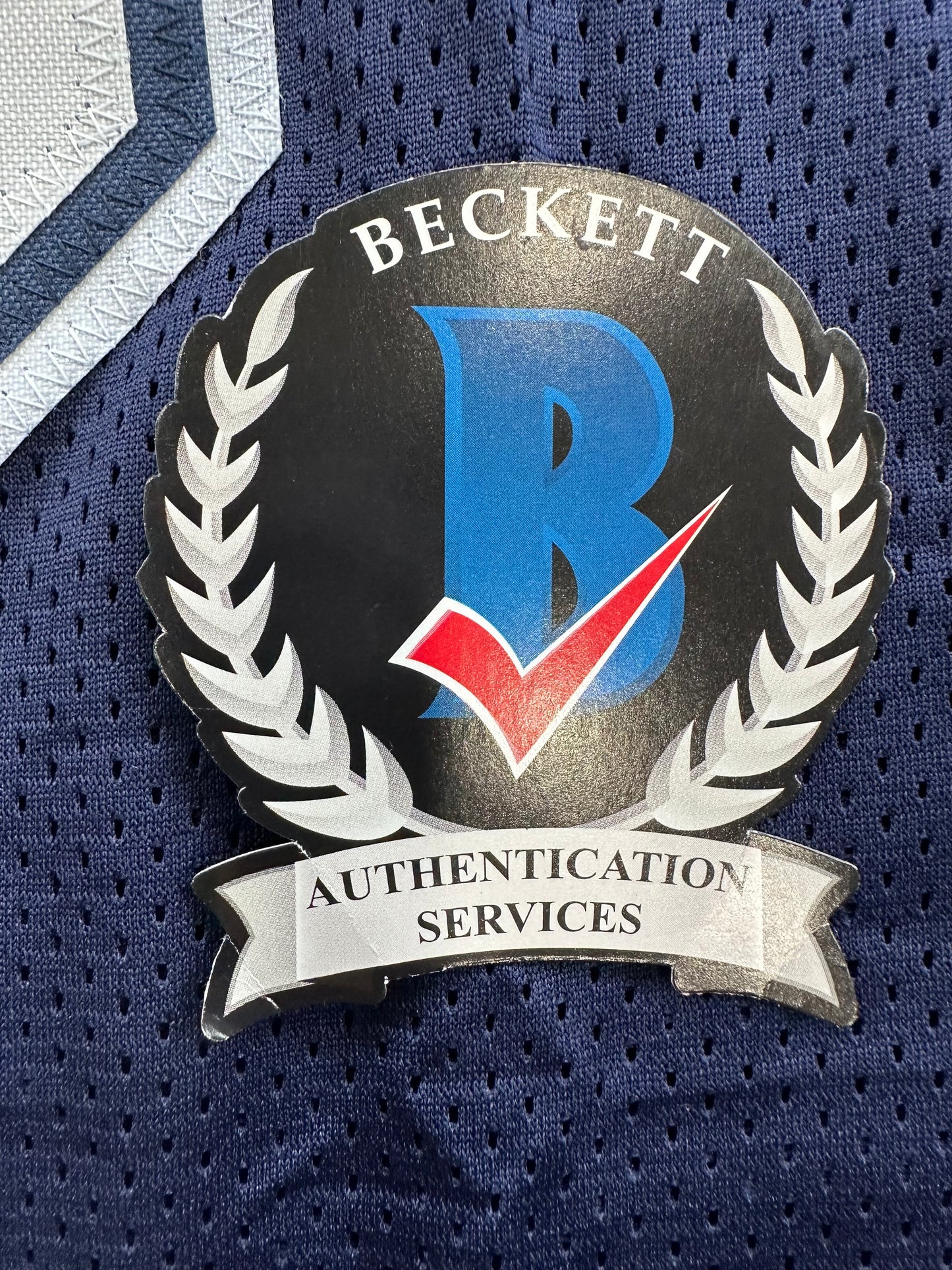 RANDY WHITE DALLAS COWBOYS SIGNED BLUE JERSEY w/HOF 94 INSCRIPTION BAS