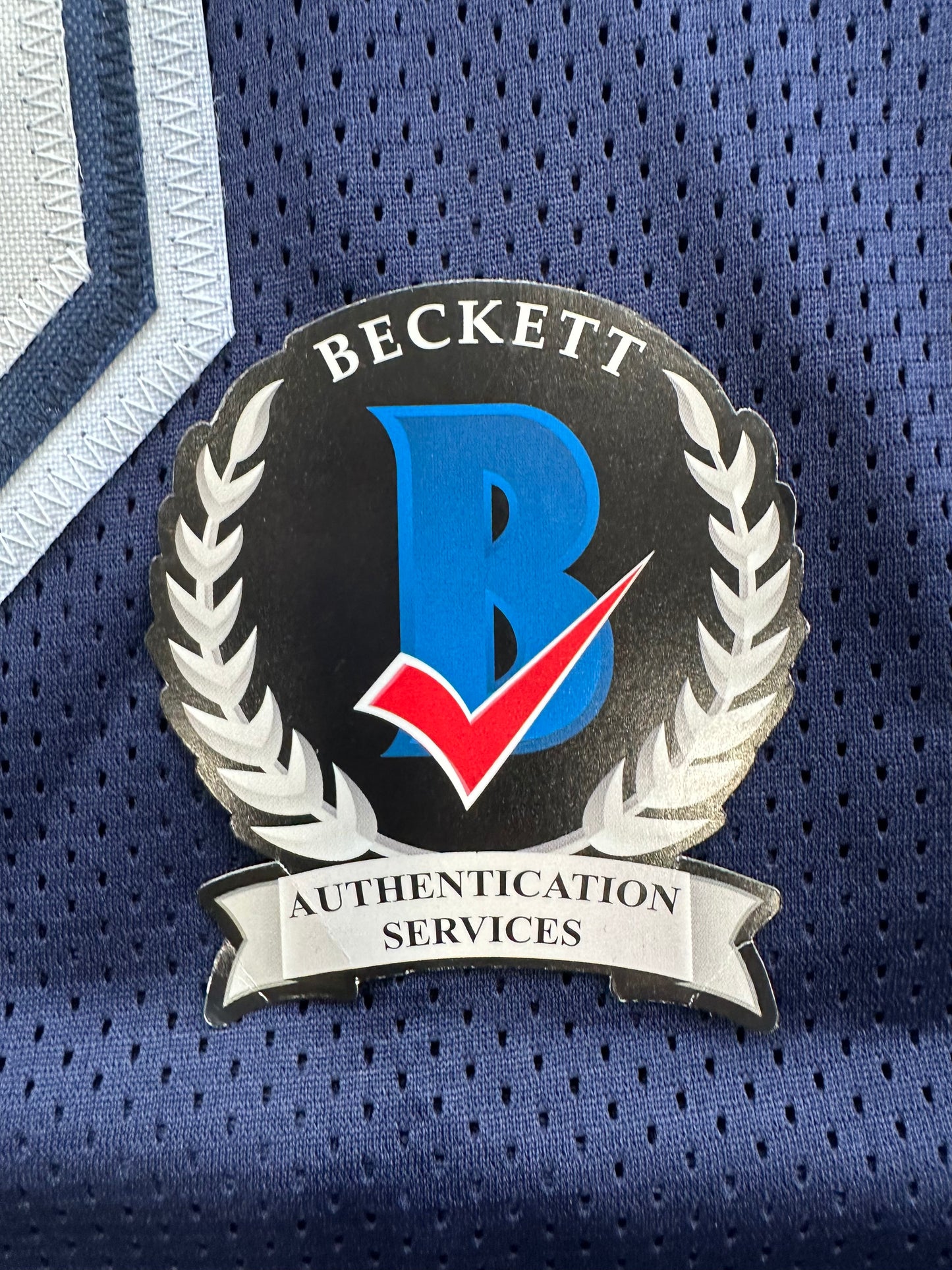 RANDY WHITE DALLAS COWBOYS SIGNED BLUE JERSEY w/HOF 94 INSCRIPTION BAS