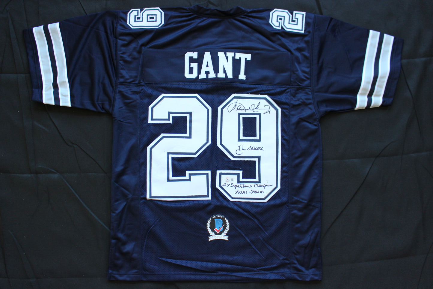 KENNETH KENNY GANT DALLAS COWBOYS SIGNED ROAD JERSEY Large w/INSCs BAS COA