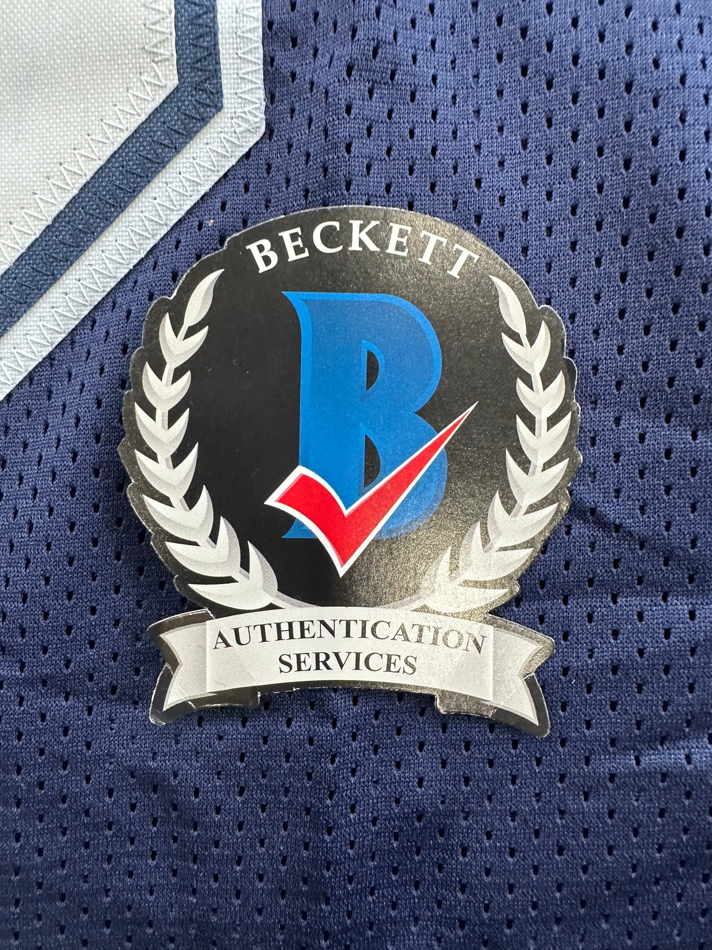 RANDY WHITE DALLAS COWBOYS SIGNED BLUE JERSEY w/HOF 94 INSCRIPTION BAS