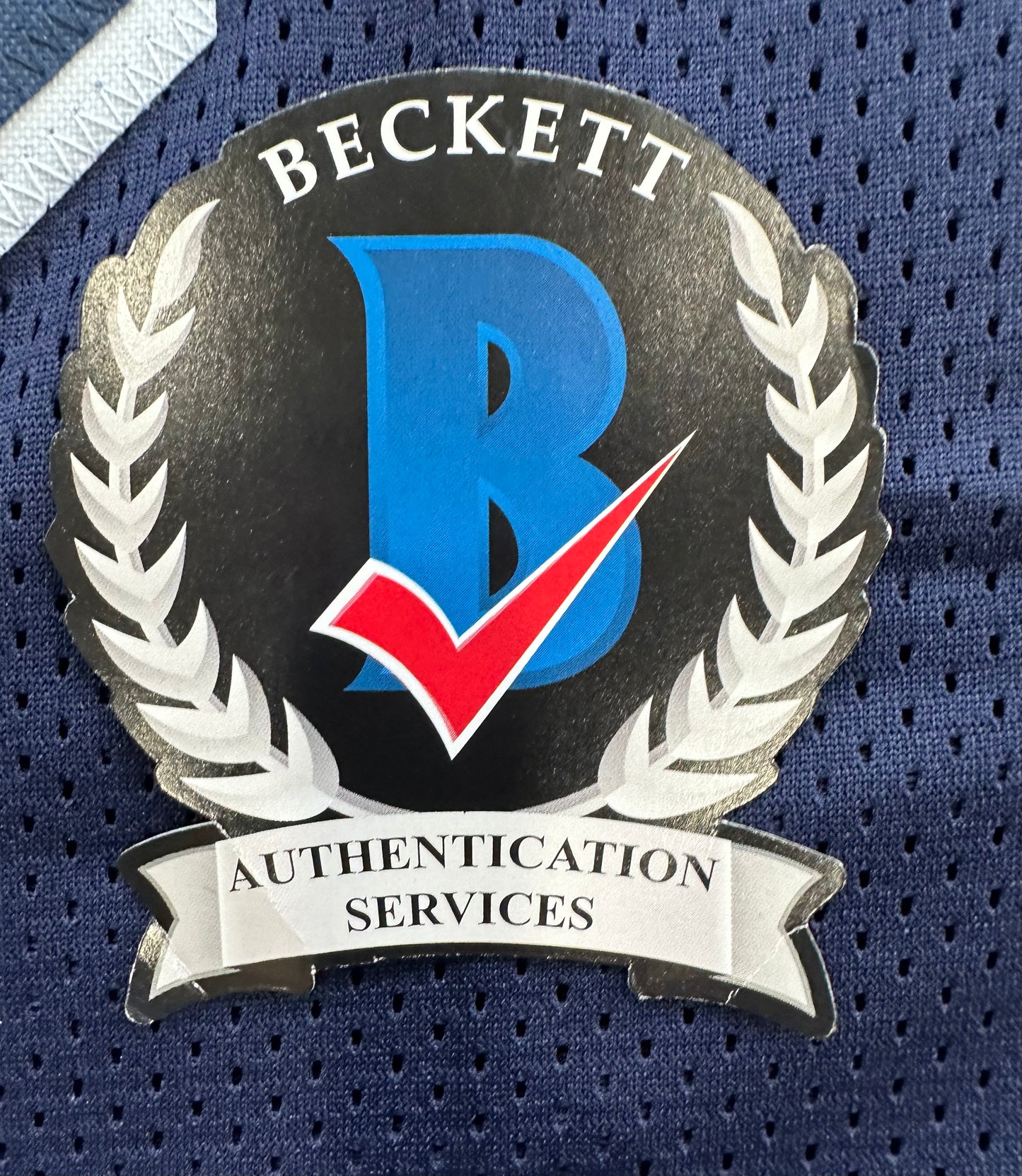 RANDY WHITE DALLAS COWBOYS SIGNED BLUE JERSEY w/HOF 94 INSCRIPTION BAS