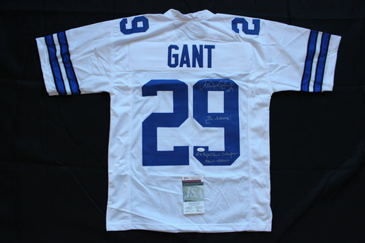 KENNETH KENNY GANT DALLAS COWBOYS SIGNED HOME JERSEY Medium w/INSCs JSA COA