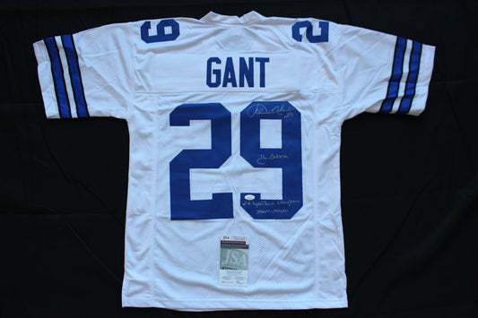 KENNETH KENNY GANT DALLAS COWBOYS SIGNED HOME JERSEY Medium w/INSCs JSA COA