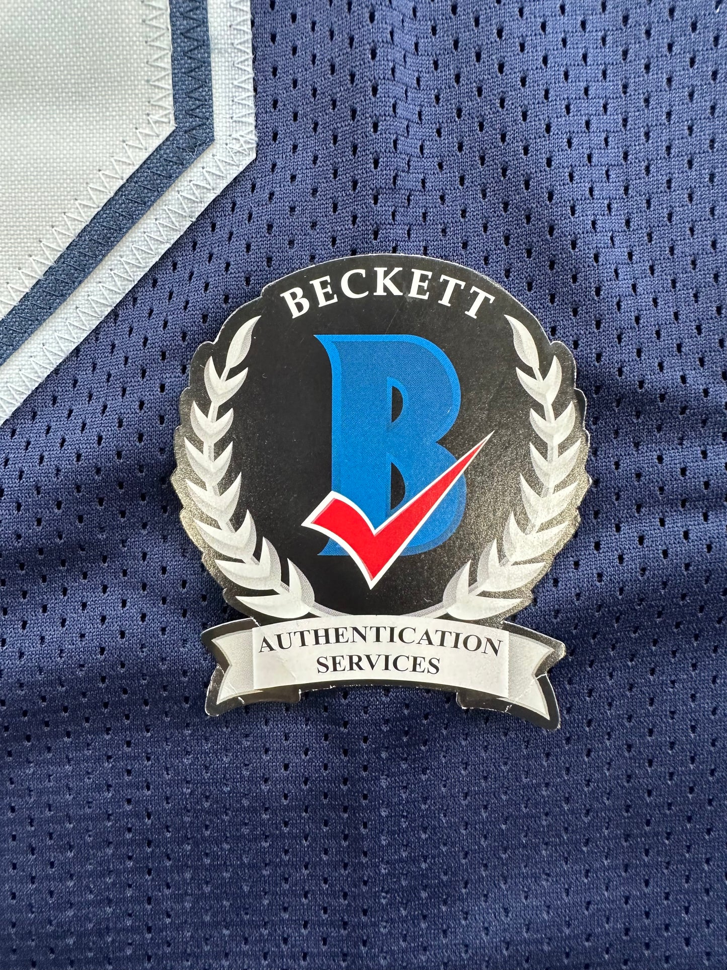 RANDY WHITE DALLAS COWBOYS SIGNED BLUE JERSEY w/HOF 94 INSCRIPTION BAS