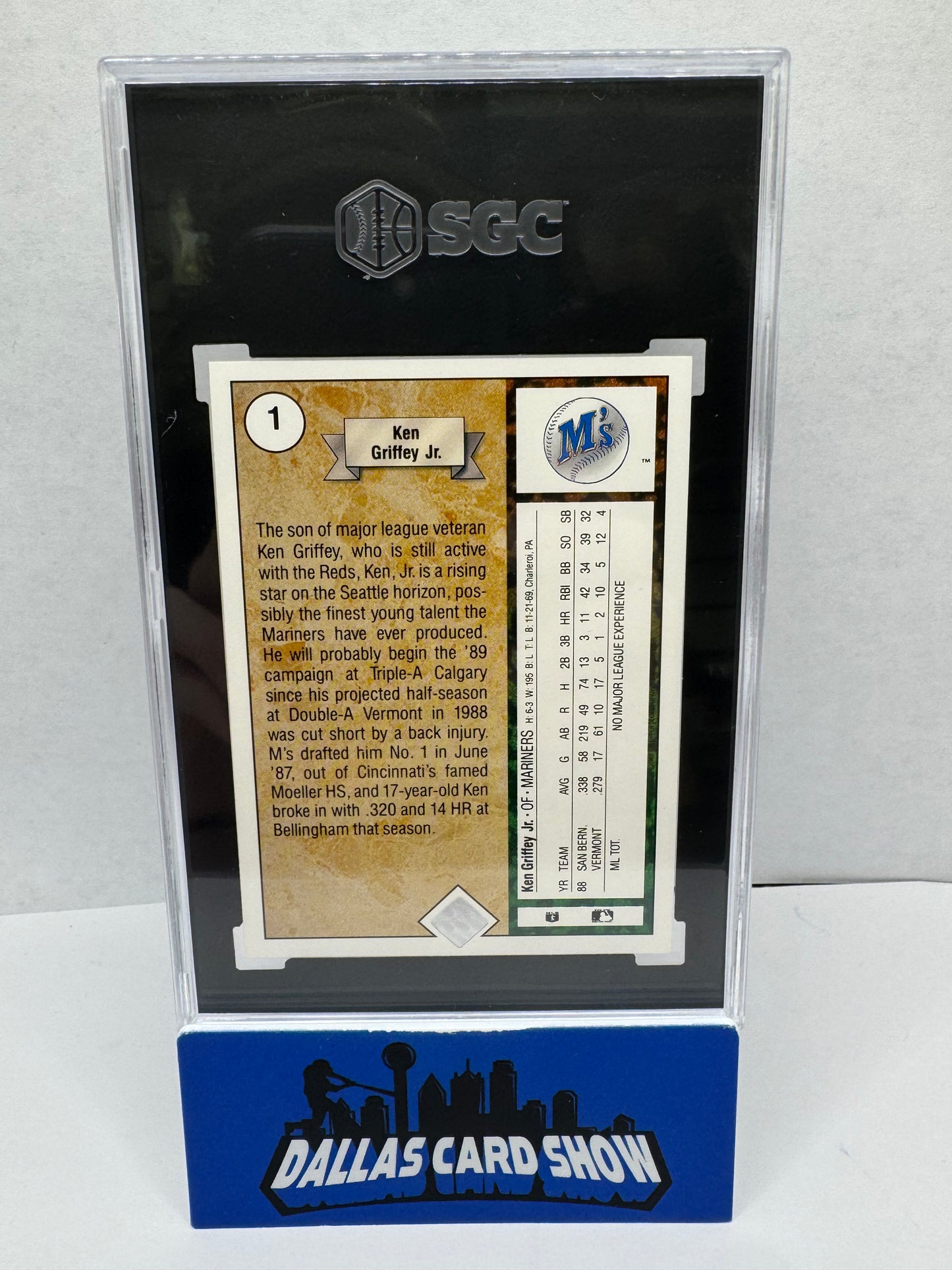 1989 Upper Deck Ken Griffey Jr #1 SGC 8.5