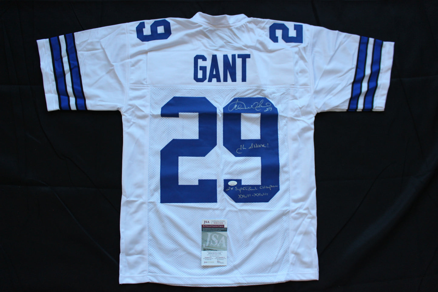 KENNETH KENNY GANT DALLAS COWBOYS SIGNED HOME JERSEY Medium w/INSCs JSA COA