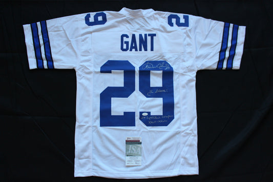 KENNETH KENNY GANT DALLAS COWBOYS SIGNED HOME JERSEY Medium w/INSCs JSA COA