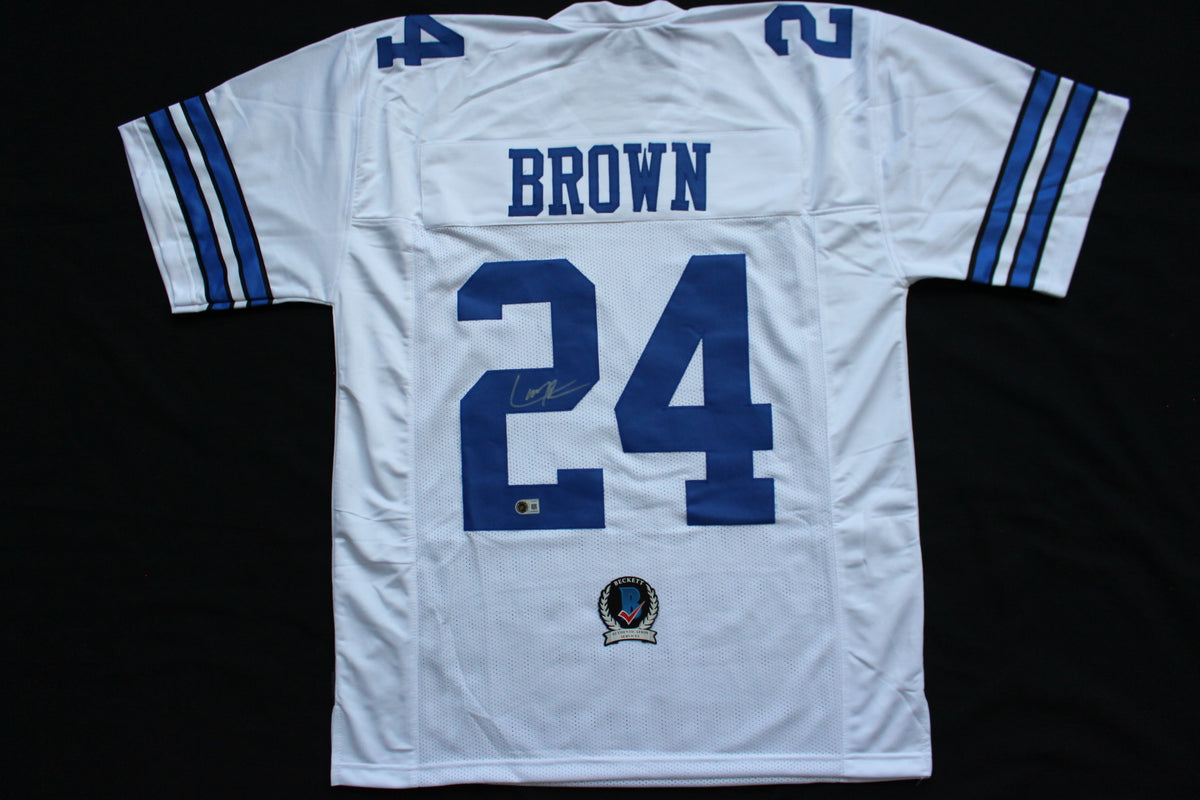LARRY BROWN DALLAS COWBOYS SIGNED JERSEY TCU BAS