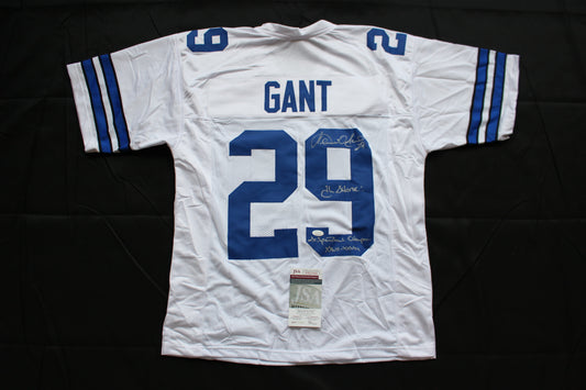 KENNETH KENNY GANT DALLAS COWBOYS SIGNED HOME JERSEY Large w/INSCs JSA COA