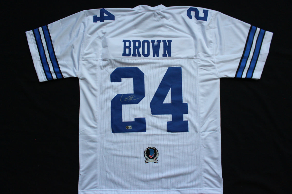 LARRY BROWN DALLAS COWBOYS SIGNED JERSEY TCU BAS