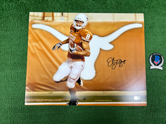 JORDAN SHIPLEY Texas Longhorns SIGNED 16x20 PHOTO Touchdown BAS COA