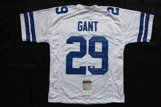 KENNETH KENNY GANT DALLAS COWBOYS SIGNED HOME JERSEY Large w/INSCs JSA COA