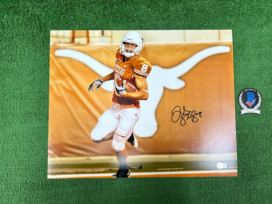 JORDAN SHIPLEY Texas Longhorns SIGNED 16x20 PHOTO Touchdown BAS COA