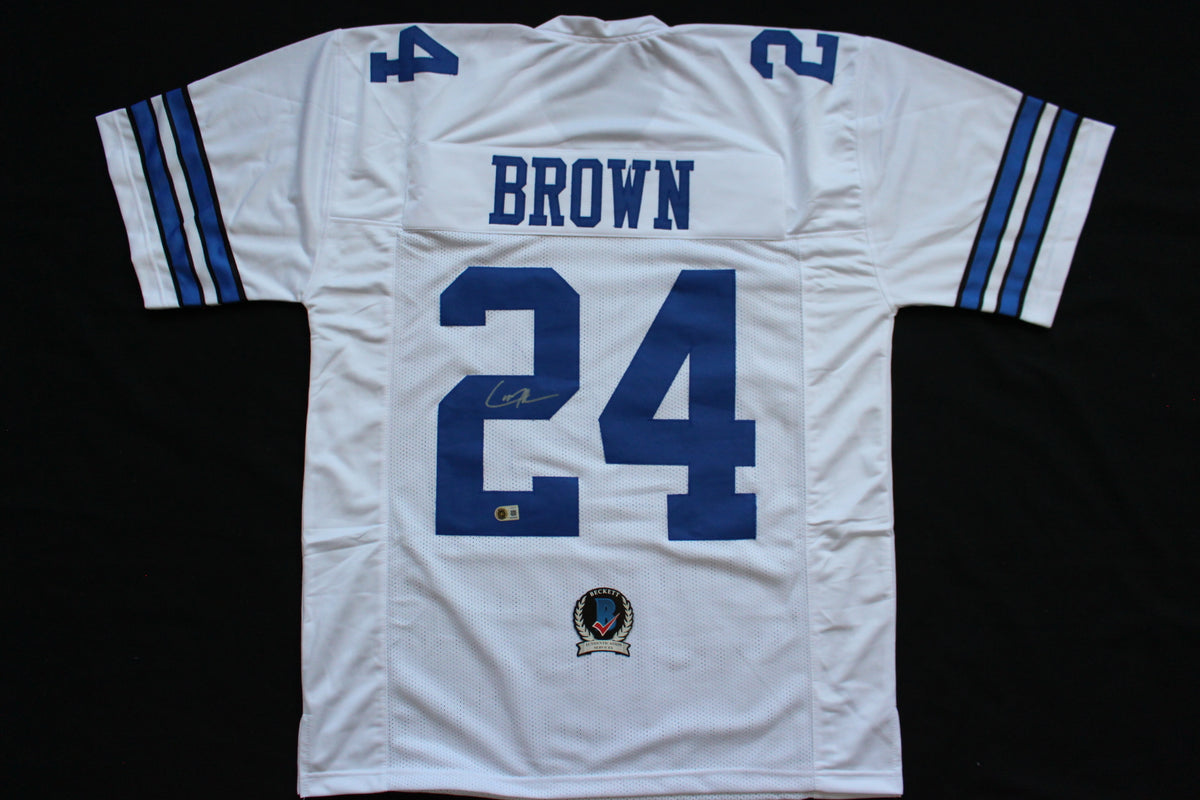 LARRY BROWN DALLAS COWBOYS SIGNED JERSEY TCU BAS