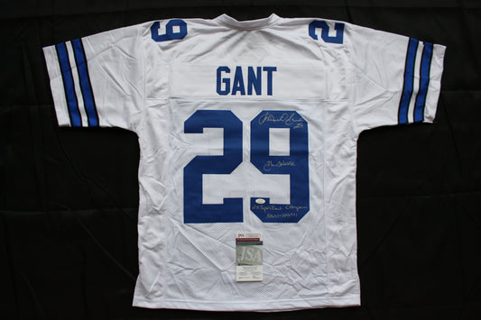 KENNETH KENNY GANT DALLAS COWBOYS SIGNED HOME JERSEY Large w/INSCs JSA COA
