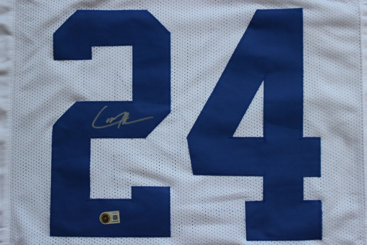 LARRY BROWN DALLAS COWBOYS SIGNED JERSEY TCU BAS