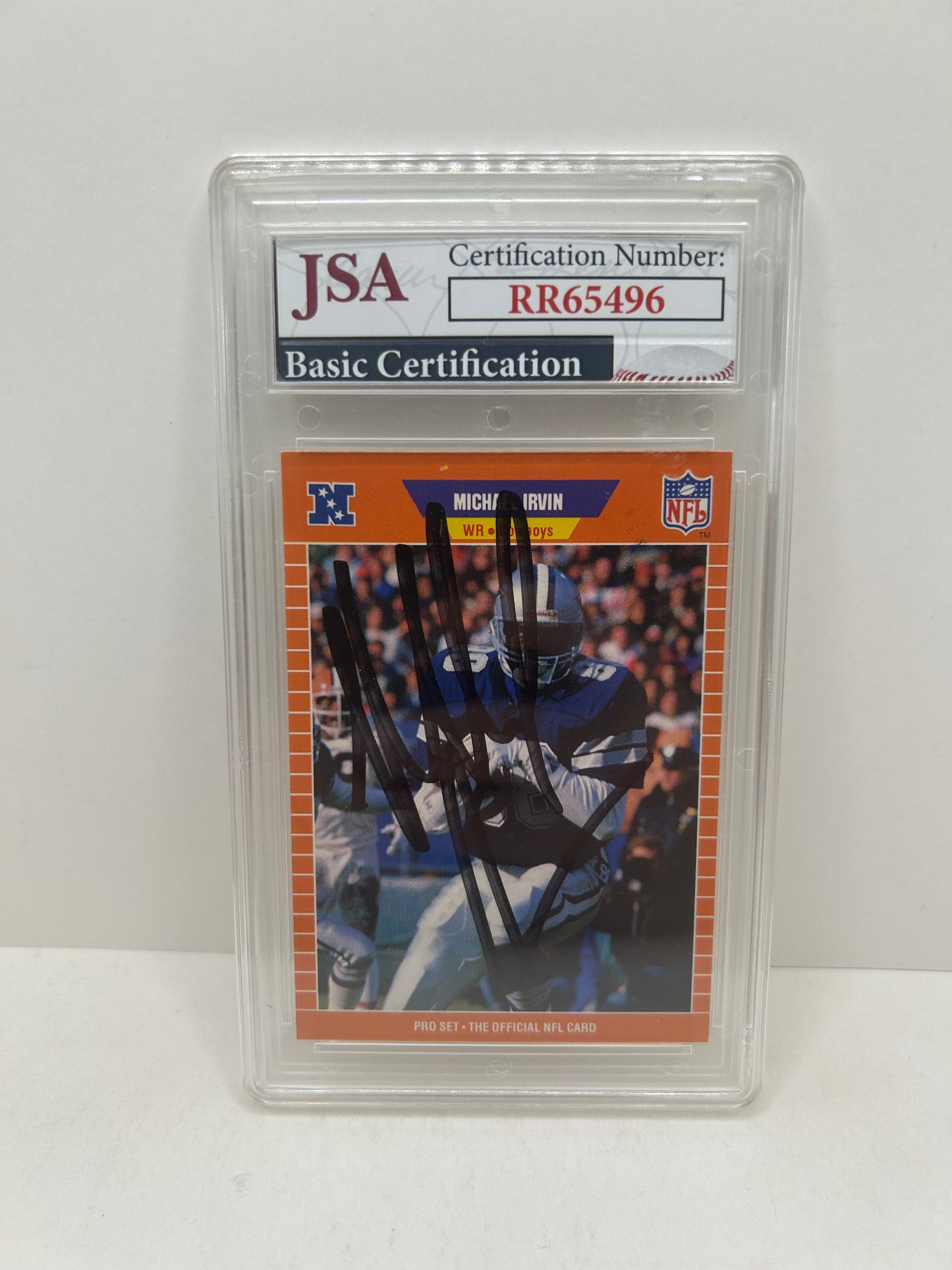 1989 Pro Set #89 Michael Irving RC Autographed JSA Certified
