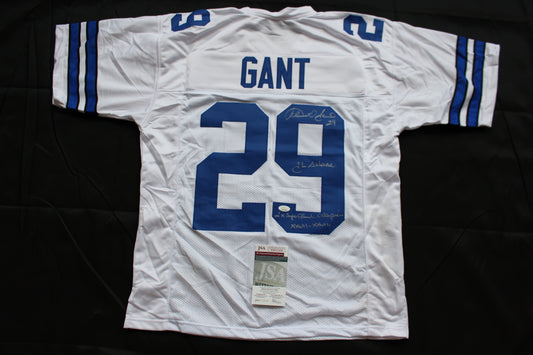 KENNETH KENNY GANT DALLAS COWBOYS SIGNED HOME JERSEY Large w/INSCs JSA COA
