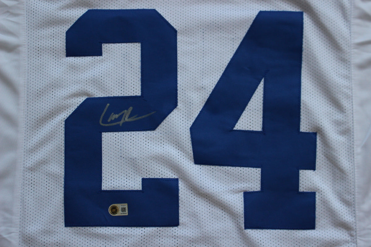LARRY BROWN DALLAS COWBOYS SIGNED JERSEY TCU BAS