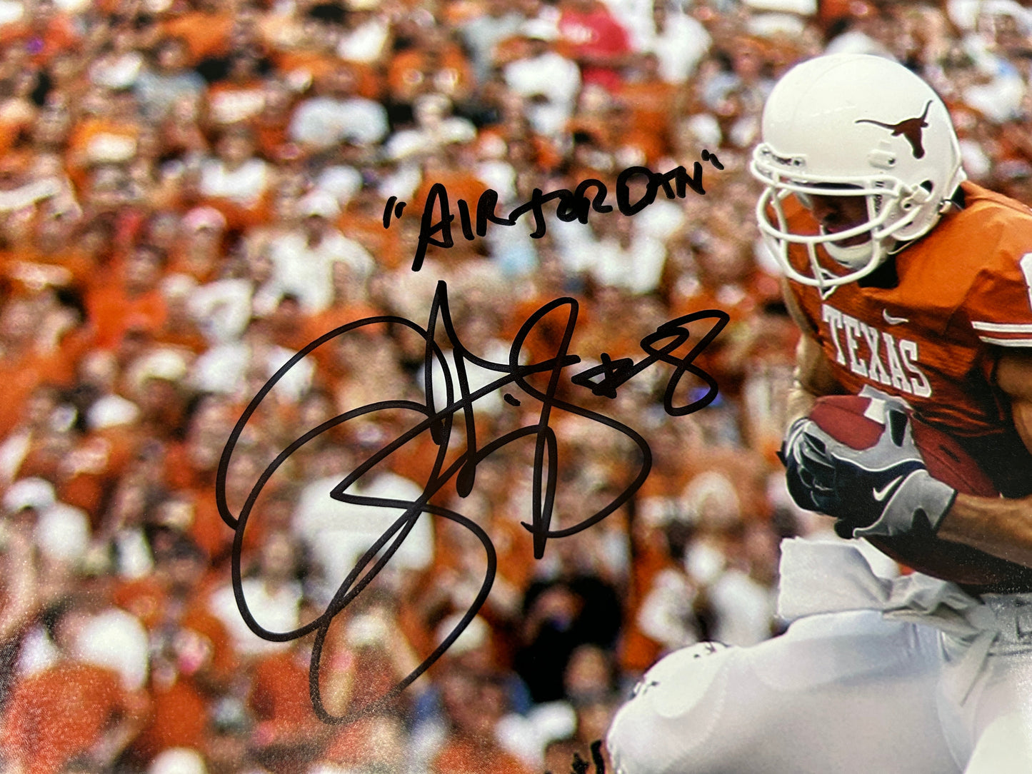 JORDAN SHIPLEY Texas Longhorns SIGNED 16x20 PHOTO w/AIR JORDAN INSC BAS COA