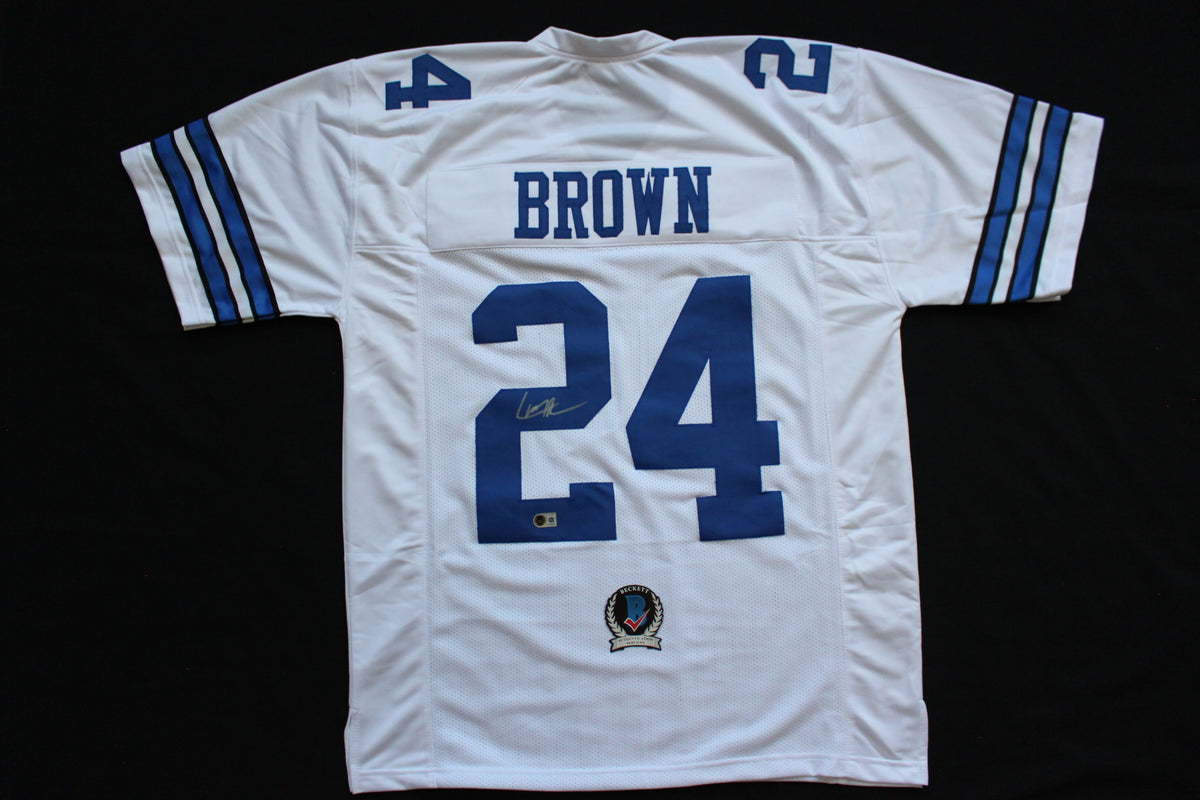 LARRY BROWN DALLAS COWBOYS SIGNED JERSEY TCU BAS