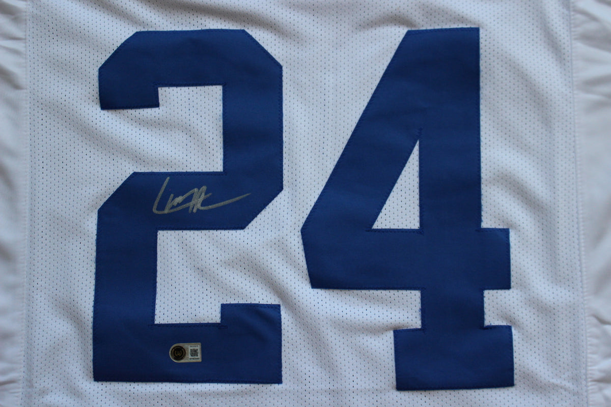 LARRY BROWN DALLAS COWBOYS SIGNED JERSEY TCU BAS