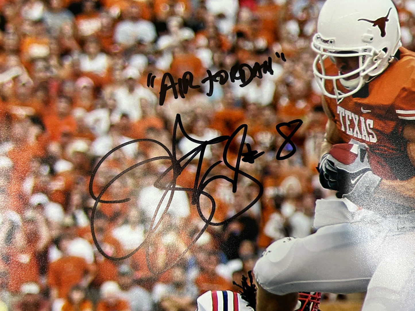 JORDAN SHIPLEY Texas Longhorns SIGNED 16x20 PHOTO w/AIR JORDAN BAS COA
