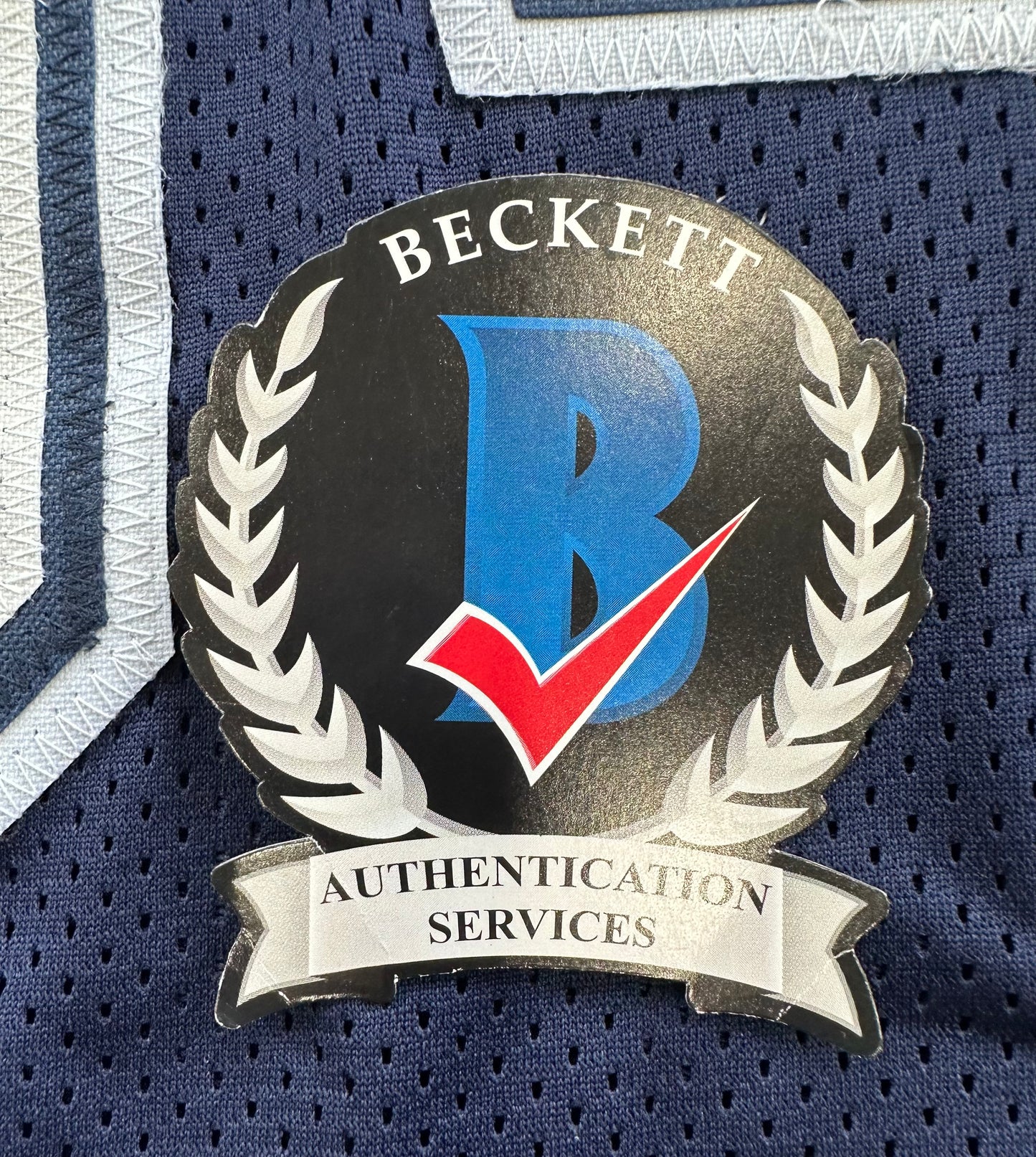 RANDY WHITE DALLAS COWBOYS SIGNED BLUE JERSEY w/HOF 94 INSCRIPTION BAS