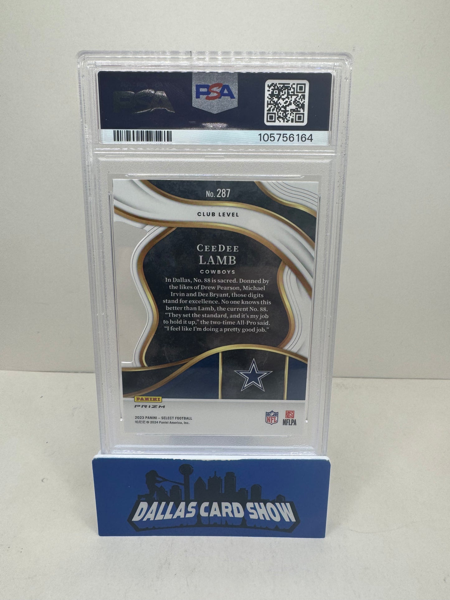2023 Select Football CeeDee Lamb Zebra Die-Cut PSA 10
