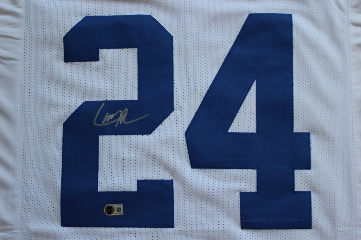 LARRY BROWN DALLAS COWBOYS SIGNED JERSEY TCU BAS
