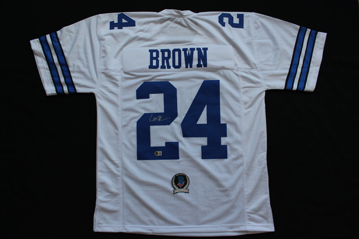 LARRY BROWN DALLAS COWBOYS SIGNED JERSEY TCU BAS