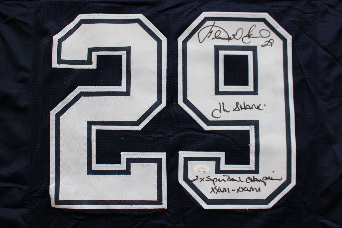 KENNETH KENNY GANT DALLAS COWBOYS SIGNED ROAD JERSEY XL w/INSCs JSA COA