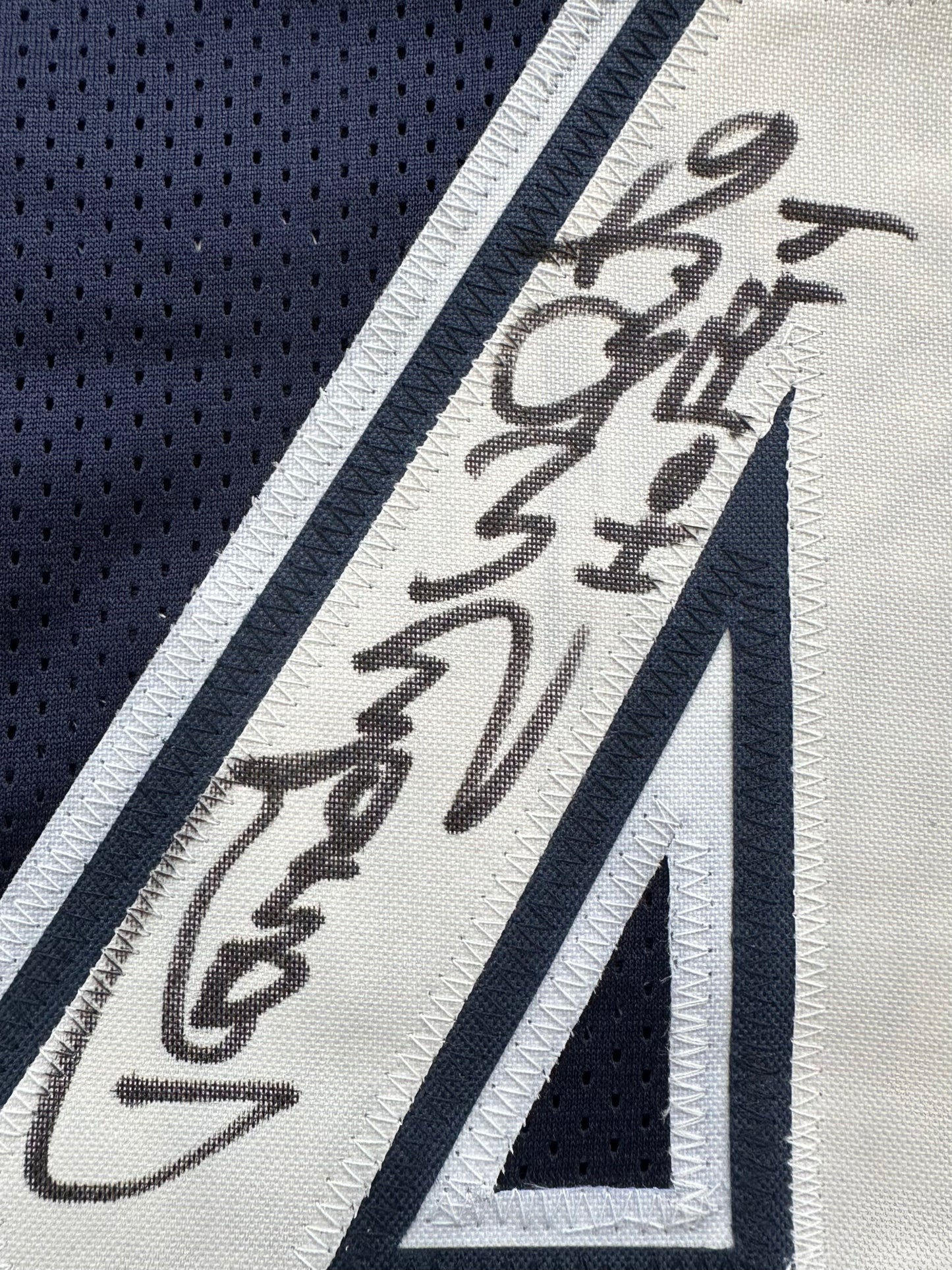 RANDY WHITE DALLAS COWBOYS SIGNED BLUE JERSEY w/HOF 94 INSCRIPTION BAS