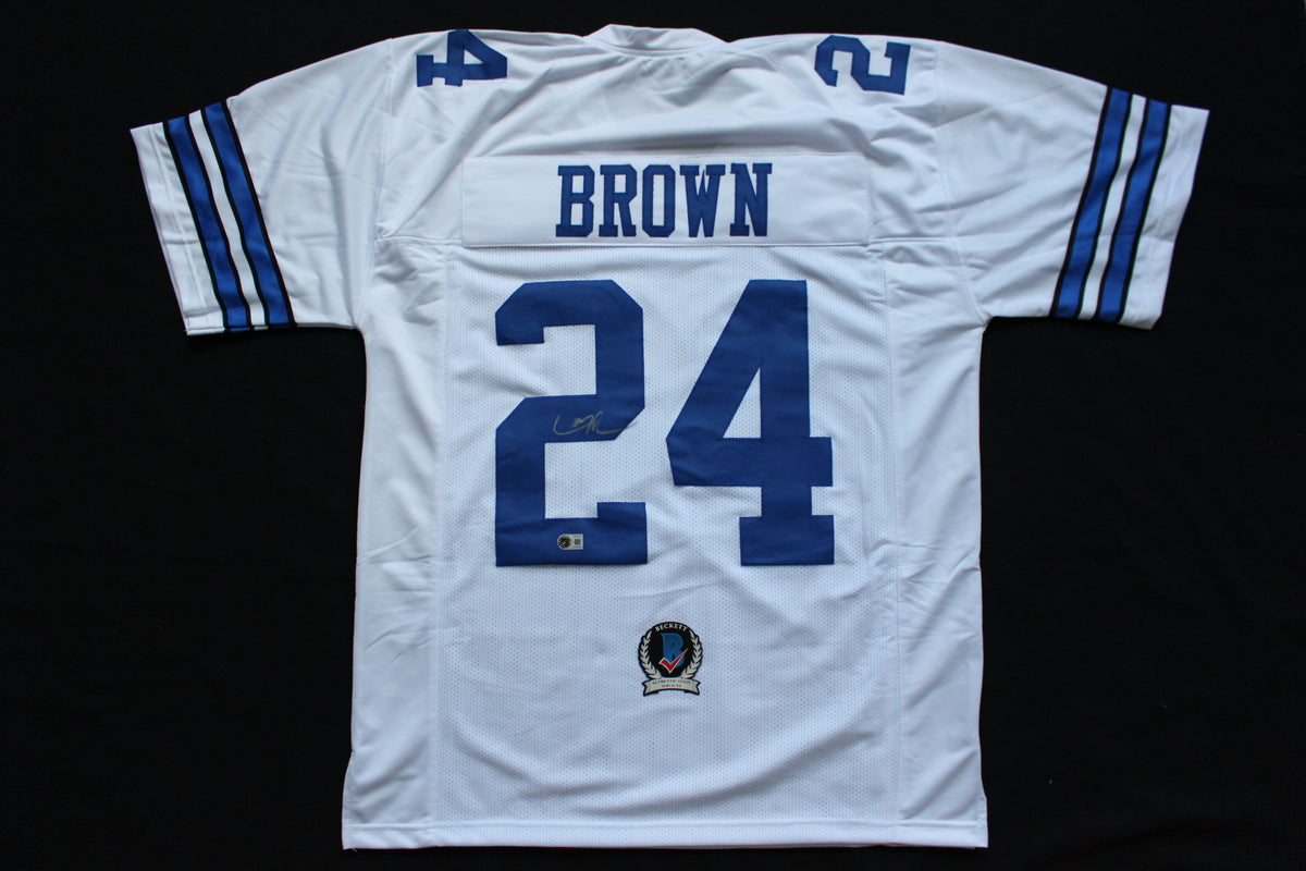 LARRY BROWN DALLAS COWBOYS SIGNED JERSEY TCU BAS