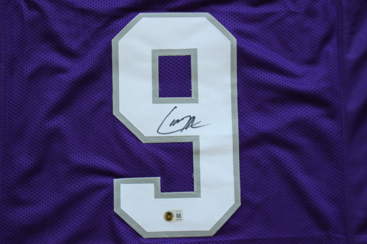 LARRY BROWN TCU HORNED FROGS SIGNED JERSEY Dallas Cowboys BAS