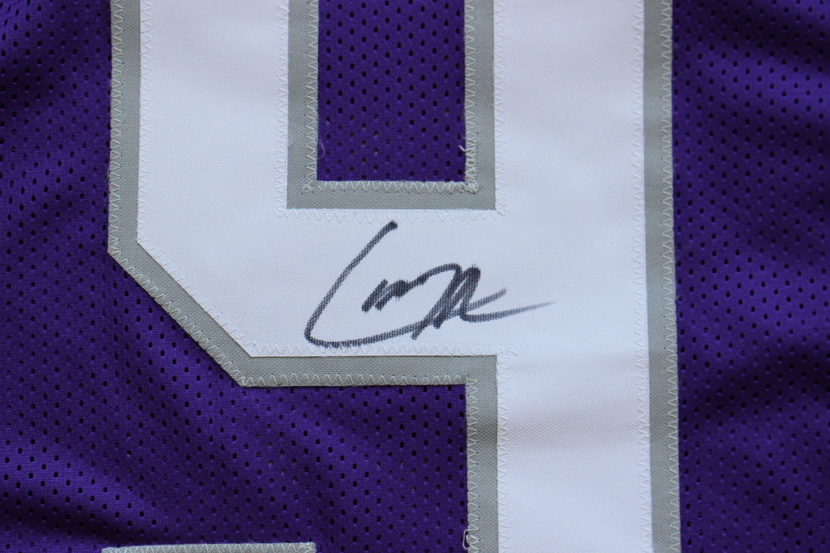 LARRY BROWN TCU HORNED FROGS SIGNED JERSEY Dallas Cowboys BAS