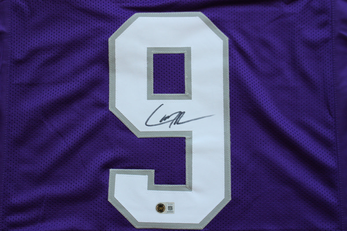 LARRY BROWN TCU HORNED FROGS SIGNED JERSEY Dallas Cowboys BAS