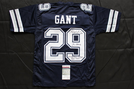 KENNETH KENNY GANT DALLAS COWBOYS SIGNED ROAD JERSEY Medium w/INSCs JSA COA
