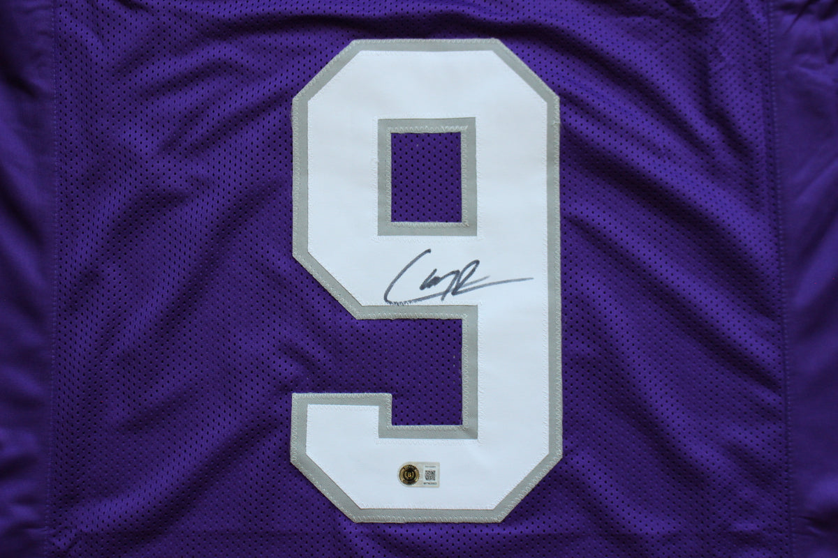 LARRY BROWN TCU HORNED FROGS SIGNED JERSEY Dallas Cowboys BAS