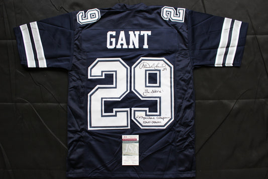 KENNETH KENNY GANT DALLAS COWBOYS SIGNED ROAD JERSEY Medium w/INSCs JSA COA