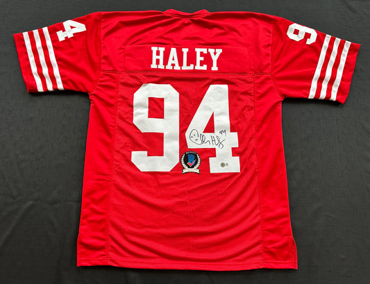 CHARLES HALEY SAN FRANCISCO 49ers SIGNED WHITE JERSEY Dallas Cowboys BAS